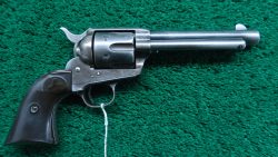 C456 ANTIQUE COLT FRONTIER SIX SHOOTER SAA WITH TOOLED HOLSTER  [A]